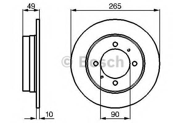 Тормозной диск 0 986 478 272 BOSCH