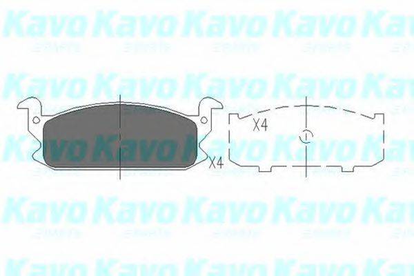 Комплект тормозных колодок, дисковый тормоз KBP-1503 KAVO PARTS