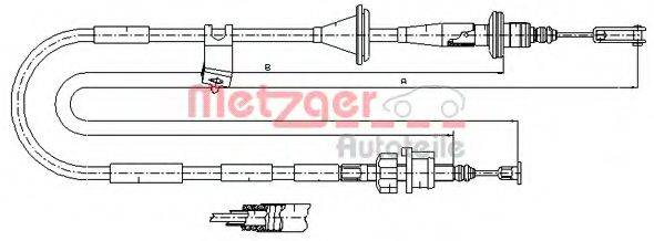 Трос, управление сцеплением 18.6112 METZGER