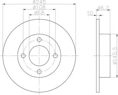 Тормозной диск MDC1159 MINTEX