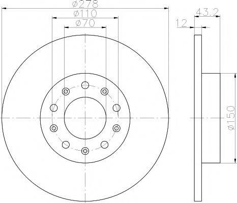 Тормозной диск MDC2159 MINTEX