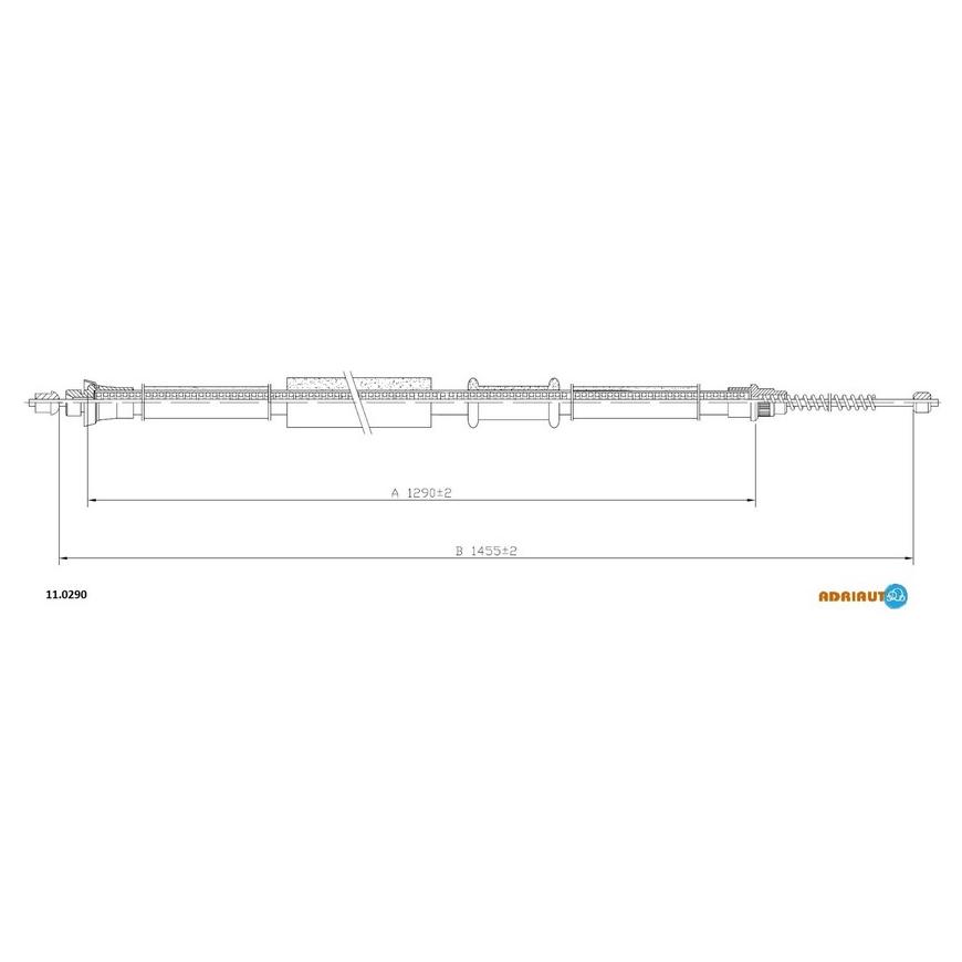 Трос стояночного тормоза задний левый 1480mm/1310mm