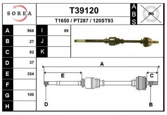 Приводной вал T39120 EAI