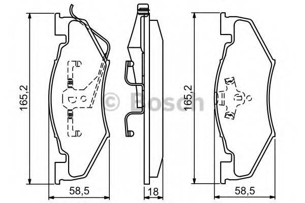 Комплект тормозных колодок, дисковый тормоз 0 986 494 336 BOSCH