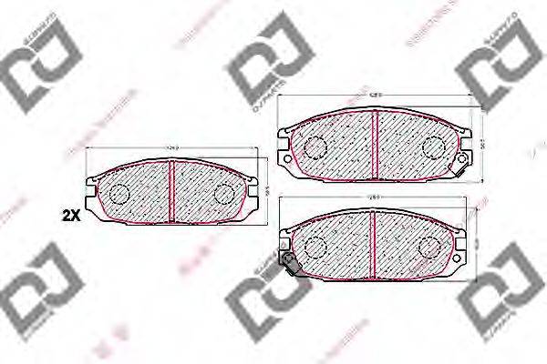 Комплект тормозных колодок, дисковый тормоз BP1498 DJ PARTS