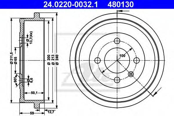 Тормозной барабан BT549 FTE