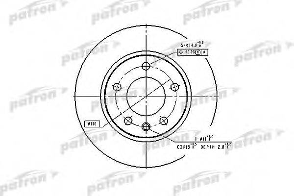 Тормозной диск PBD1614 PATRON