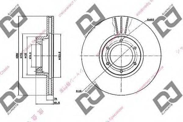 Тормозной диск BD1496 DJ PARTS