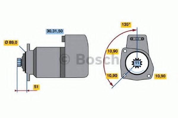 Стартер 0 001 416 030 BOSCH