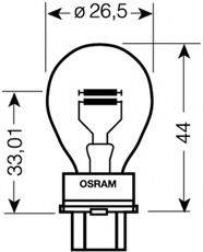 Лампа накаливания, задняя противотуманная фара 3157 OSRAM