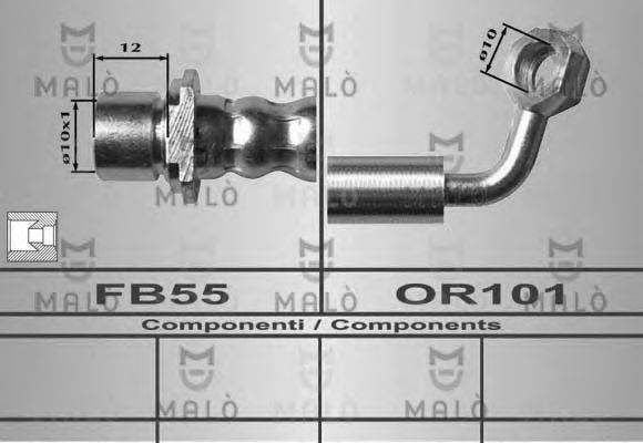 Тормозной шланг 80617 MALO