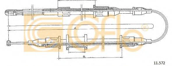Трос, стояночная тормозная система 11.572 COFLE