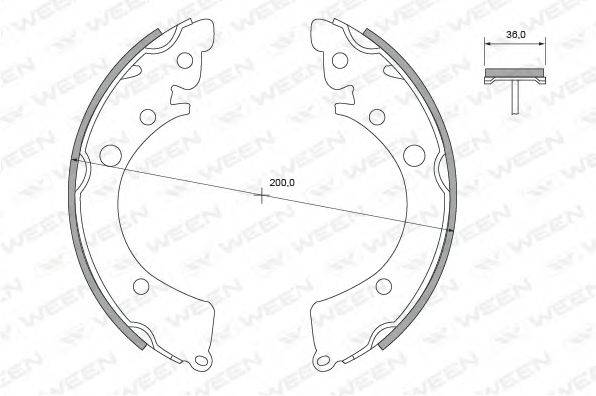 Комплект тормозных колодок 152-2299 WEEN
