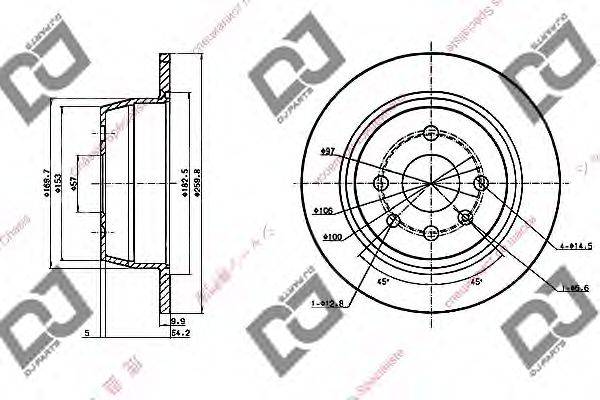 Тормозной диск BD1766 DJ PARTS