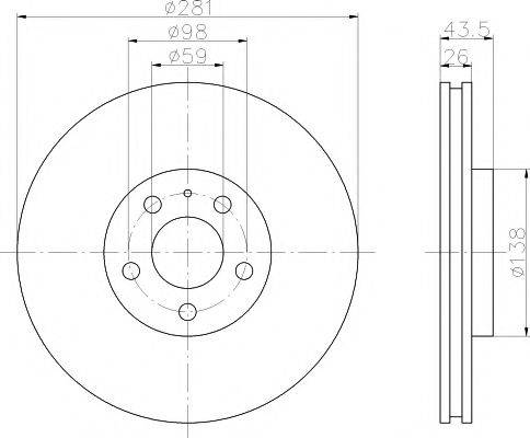 Тормозной диск MDC810 MINTEX