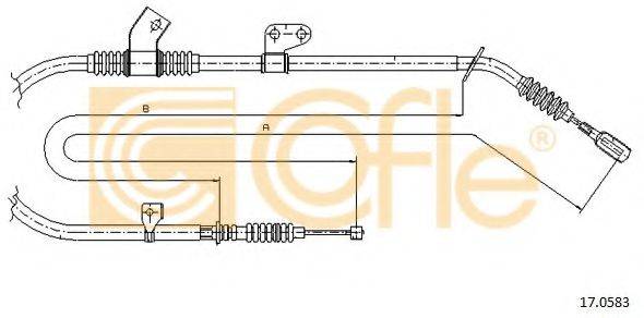 Трос, стояночная тормозная система 17.0583 COFLE