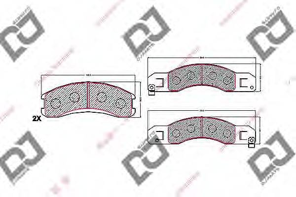 Комплект тормозных колодок BP1717 DJ PARTS