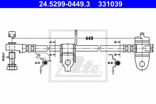 Тормозной шланг T 24 136 BREMBO