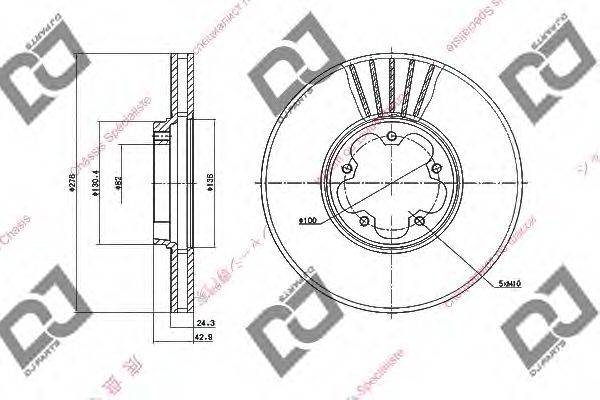 Тормозной диск BD1475 DJ PARTS