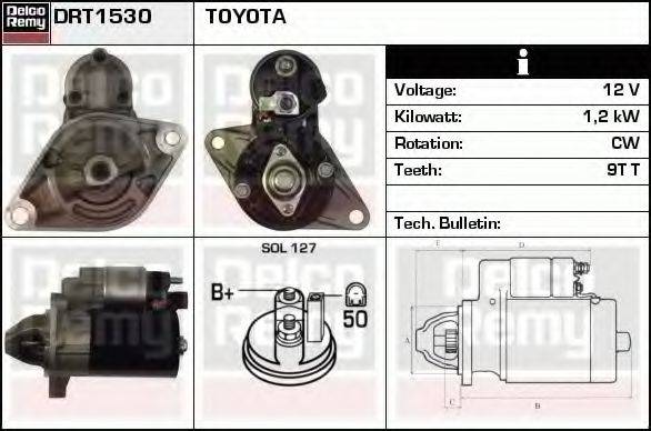 DRT1530 REMY Стартер DRT1530 REMY