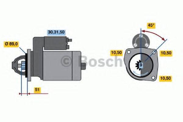 Стартер 0 986 010 980 BOSCH