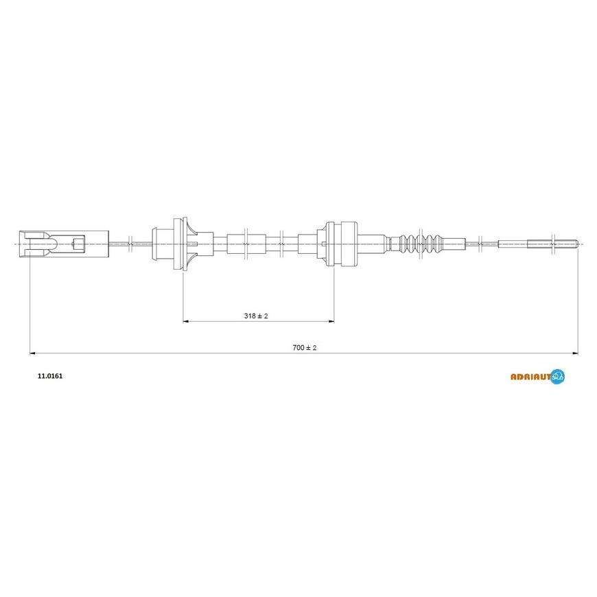 Трос сцепления 11.0161 ADRIAUTO
