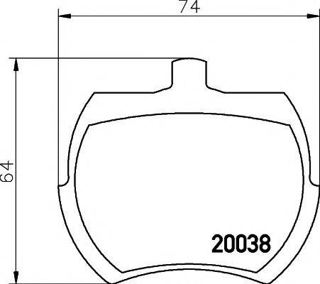 Комплект тормозных колодок, дисковый тормоз 2003801 TEXTAR