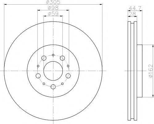 Тормозной диск MDC1356 MINTEX