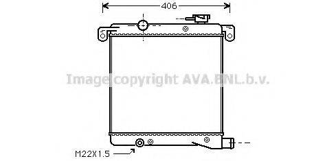 Радиатор, охлаждение двигателя AB2001 AVA QUALITY COOLING