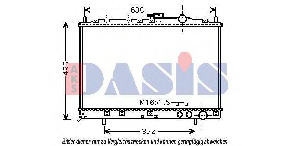 Радиатор, охлаждение двигателя 510052N AKS DASIS