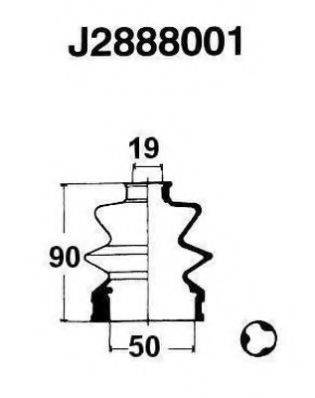 Комплект пылника, приводной вал J2888001 NIPPARTS