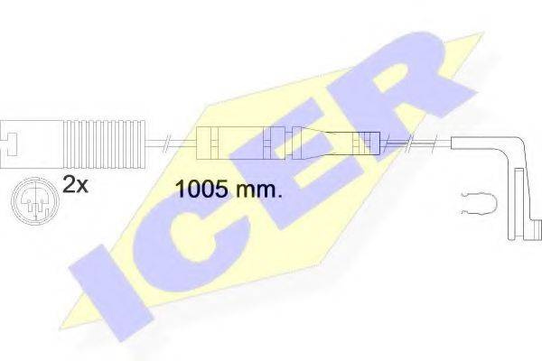 Сигнализатор, износ тормозных колодок 610537 E C ICER