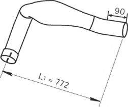 Труба выхлопного газа 48110 DINEX
