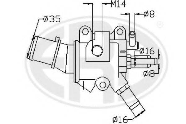Термостат, охлаждающая жидкость 350122 ERA