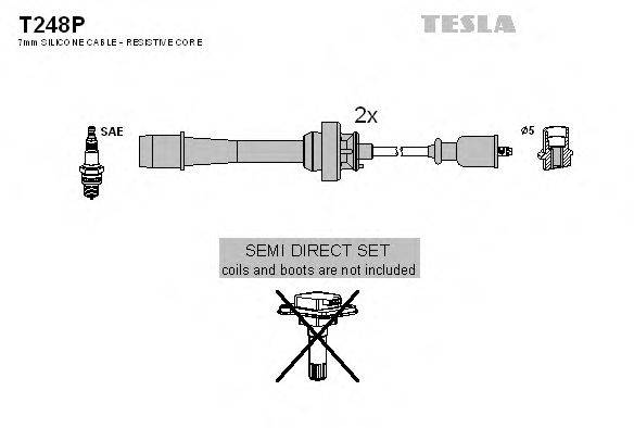 Комплект проводов зажигания T248P TESLA