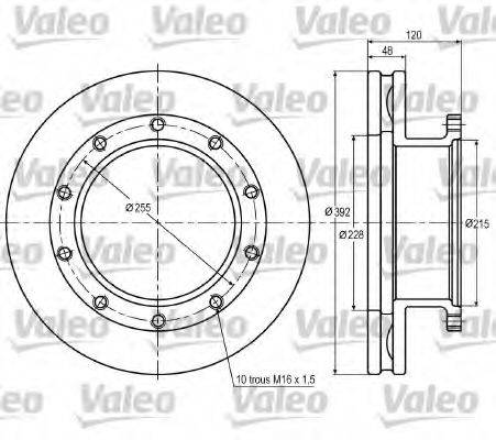 Тормозной диск 187011 VALEO