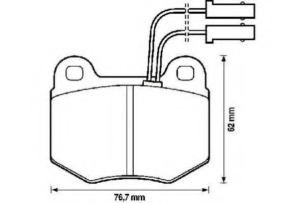 Комплект тормозных колодок, дисковый тормоз P3093.00 WOKING