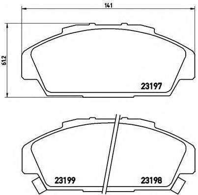 Комплект тормозных колодок, дисковый тормоз P 28 041 BREMBO