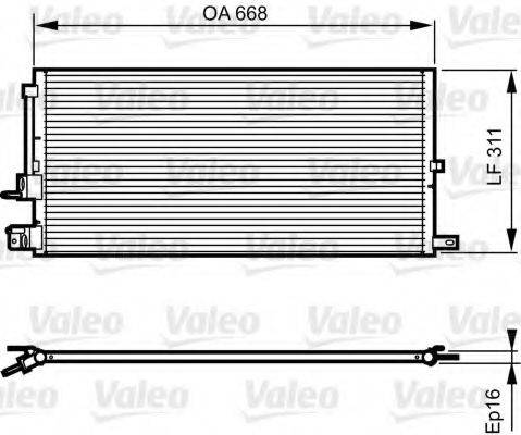 Конденсатор, кондиционер 814199 VALEO