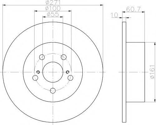 Тормозной диск 8DD 355 110-541 HELLA PAGID