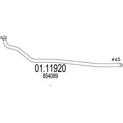 Труба выхлопного газа 01.11920 MTS