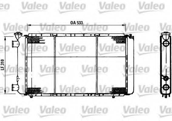 Радиатор, охлаждение двигателя 730021 VALEO