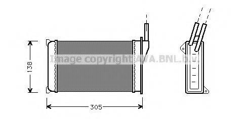 Теплообменник, отопление салона FD6093 AVA QUALITY COOLING