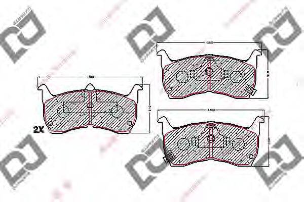 Комплект тормозных колодок BP1703 DJ PARTS