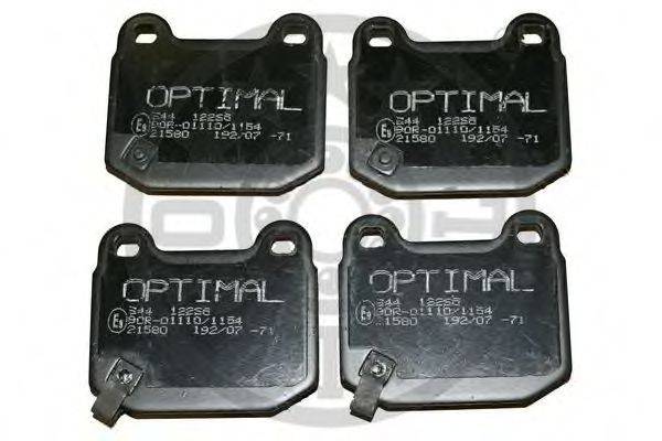 Комплект тормозных колодок, дисковый тормоз 12265 OPTIMAL