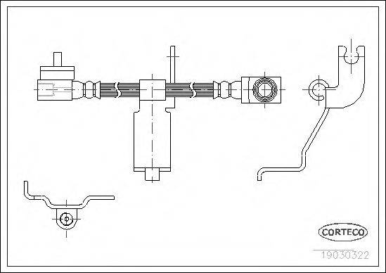 Тормозной шланг 19030322 CORTECO