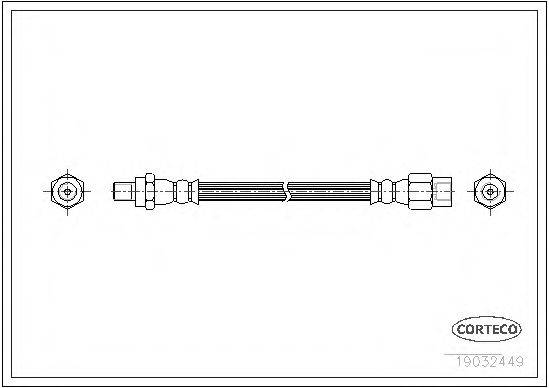 Тормозной шланг 19032449 CORTECO