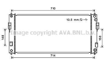 Радиатор, охлаждение двигателя DN2391 AVA QUALITY COOLING