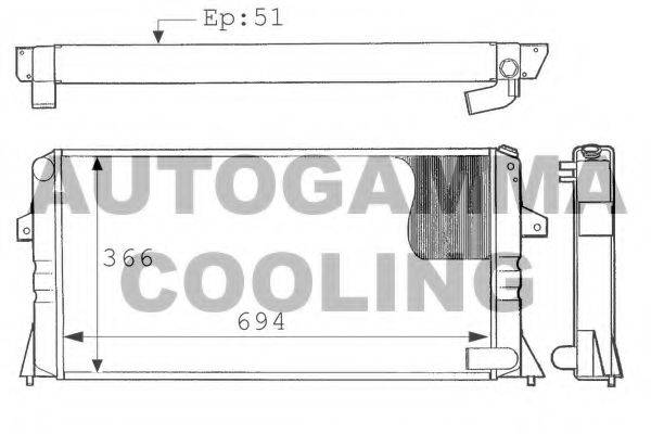 Теплообменник 100930 AUTOGAMMA