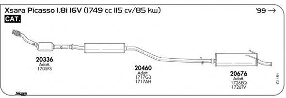 CI151 SIGAM Система выпуска ОГ CI151 SIGAM